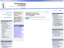Tablet Screenshot of paroissenotredamedelalliance.paroisse.net